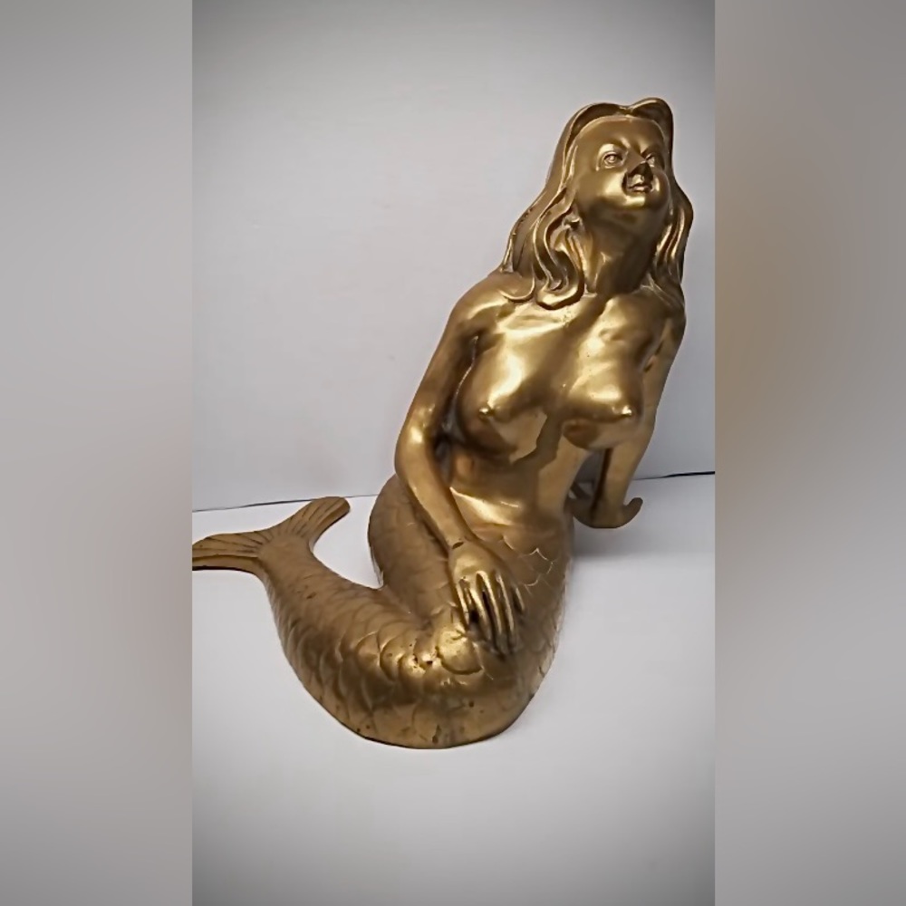 Vintage Brass Mermaid Rare